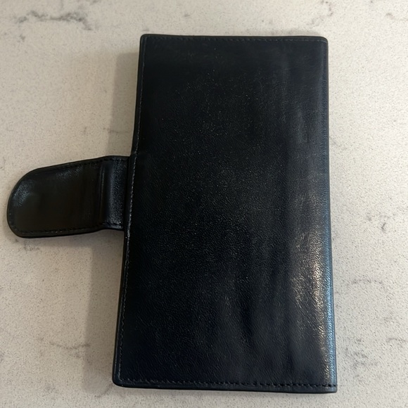 Nordstrom card case Made in Turkey black leather - Picture 6 of 8